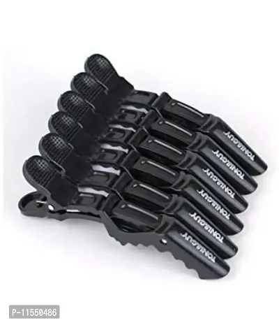 Meesh Professional Hair Styling Clips Sectioning Crocodile Hair Clips/ Plastic Hair Grip Clips Cutting Clamps Styling Sectioning Clips Hairdressing Styling Hairpin Salon Styling - Black-thumb0