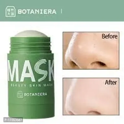 BEAUTYZONE VASEINA MASK Purifying Clay Stick Mask Oil Control Anti-Acne Eggplant Solid Fine,Portable Cleansing Mask Mud Apply Mask,Green Tea Facial Detox Mud Mask (Green Tea) 40Gram [PACK OF 01]-thumb3