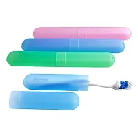 Anti Bacterial Toothbrush Holder Container ,Tooth Brush Cap, Caps, Cover, Covers, Case, Holder, Cases, Travel, Home use - Multi Colour Pack of (2)-thumb2