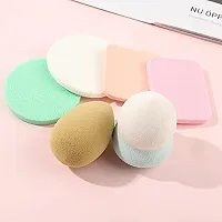 EL Sueno 6 pieces Set Women's Round Soft Makeup Beauty Eye Face Foundation Blender Facial Smooth Powder Puff Cosmetics Blush Applicators Sponges Use for Dry and Wet-thumb1