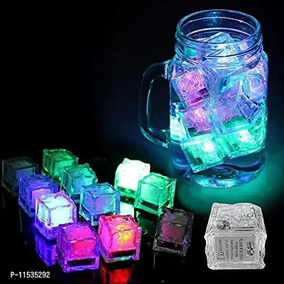 DW Led Ice Cube Enter Liquid Automatically Flashing Waterproof Led Ice Cube,(Best for Baby Bath Playing Toy) Put Into Ice Bucket for Champagne Tower to Use for Bar,Club,Wedding,Family,Party 15 Piece