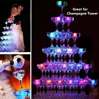 DW Led Ice Cube Enter Liquid Automatically Flashing Waterproof Led Ice Cube,(Best for Baby Bath Playing Toy) Put Into Ice Bucket for Champagne Tower to Use for Bar,Club,Wedding,Family,Party 15 Piece-thumb2