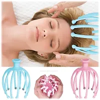 Claw Octopus Hair Head Scalp Massage Tool Head Massager for Headache Relief, Scalp Stress Relax, 8 Roller Balls Prongs Head Massage Scratcher Deep Relaxation (Pink)-thumb2
