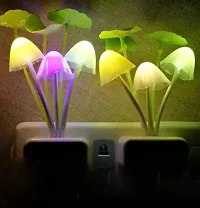 HKTC Mushroom Lamp(Pack of 2), Mushroom Shape LED Magic Night Lamp, Color Changing, Automatic Off/On with Smart Sensor-thumb1