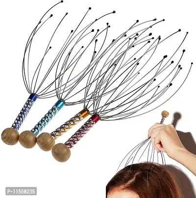 generic Scalp head Massage Machine Head Massager Scalp Scratcher 12 Fingers Head Scratcher For Head Massage Body Relaxing Hair Massage (4)-thumb0