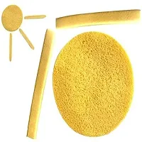 Shizuka Professional Facial Cleaning Wash Puff Sponge 12 Stick Face Cleansing Pad Soft, Yellow, 30 Grams, Pack Of 1-thumb2