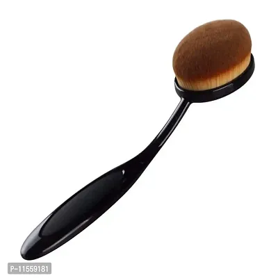 GENERIC Oval Foundation Brush, MAKEUP TOOL (Black) Pack of 4