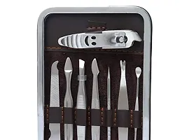 12 in 1 Manicure Pedicure 12 Tools Set Nail Clippers Stainless Steel Professional Nail Scissors Grooming Kits, Nail Tools with Leather Case-thumb2