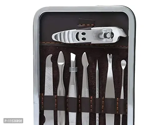 12 in 1 Manicure Pedicure 12 Tools Set Nail Clippers Stainless Steel Professional Nail Scissors Grooming Kits, Nail Tools with Leather Case-thumb3