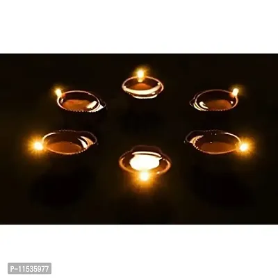 Water Sensor Eco-Friendly Led Diyas Candle E-Diya, Warm Orange Ambient Lights, Battery Operated Led Candles for Home Decor, Festivals Decoration Diwali Lights (12)-thumb3