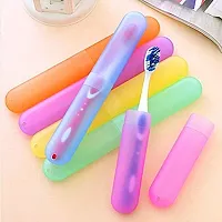 Anti Bacterial Toothbrush Holder Container ,Tooth Brush Cap, Caps, Cover, Covers, Case, Holder, Cases, Travel, Home use - Multi Colour Pack of (2)-thumb3