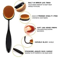 Baba Enterprises Oval Large Makeup Brushes Fast Application Liquid Cream Powder Foundation (Black 1)-thumb1