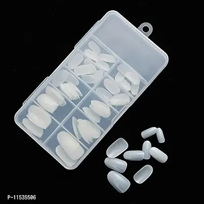 Artificial Nails Set With Glue Acrylic Face Nails Set of 100 Pcs and Nail Glue 3gm with case