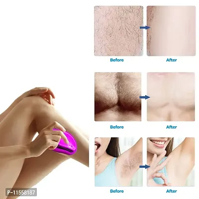 Crystal Hair Eraser,Painless Hair Remova for Men & Women,Magic Hair Removal Tool, Crystal Hair Remover, Painless Exfoliation Hair Removal Tool (Rose Red)-thumb3