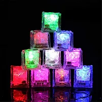 Be Fashionholic Waterproof Led Ice Cube,12 Pack Multi Color Flashing Glow in The Dark LED Light Up Ice Cube for Bar Club Drinking Party Wine Wedding Decoration-thumb3