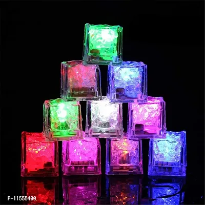 Be Fashionholic Waterproof Led Ice Cube,12 Pack Multi Color Flashing Glow in The Dark LED Light Up Ice Cube for Bar Club Drinking Party Wine Wedding Decoration-thumb4