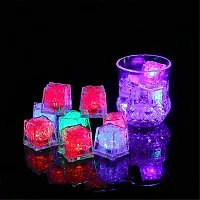 Be Fashionholic Waterproof Led Ice Cube,12 Pack Multi Color Flashing Glow in The Dark LED Light Up Ice Cube for Bar Club Drinking Party Wine Wedding Decoration-thumb4