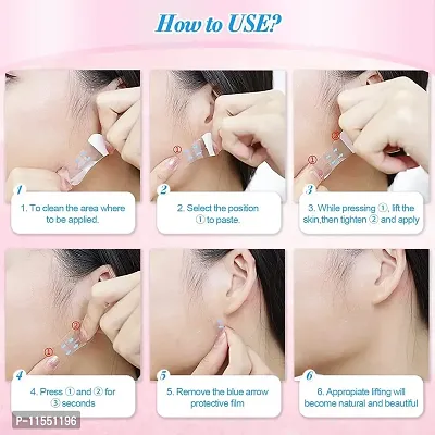 UrbanProducts 40 Pcs/Set Invisible Thin Face Stickers Facial Line Wrinkle Sagging Skin V-Shape Face Lift Tape-thumb3