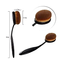 Meesh Make Up Foundation Powder Concealer Oval Blending Blush Brush (pack of 2)-thumb1