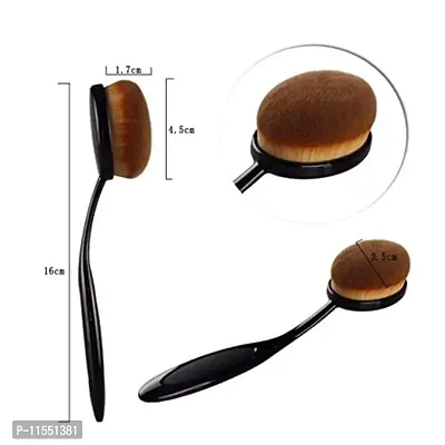 Meesh Make Up Foundation Powder Concealer Oval Blending Blush Brush (pack of 2)-thumb2