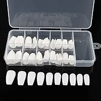 Artificial Nails Set With Glue Acrylic Face Nails Set of 100 Pcs and Nail Glue 3gm with case-thumb1