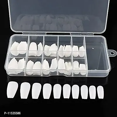 Artificial Nails Set With Glue Acrylic Face Nails Set of 100 Pcs and Nail Glue 3gm with case-thumb2