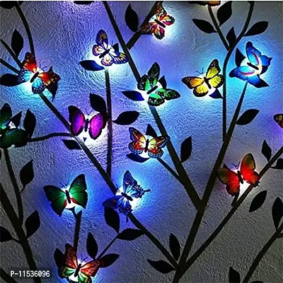 AJShopping LED 3D Butterfly Decoration Lights Colorful Night Light Wall Stickers for Garden Backyard Lawn Wedding Party Nursery Bedroom Living Room (Multicolor) - Pack of 5