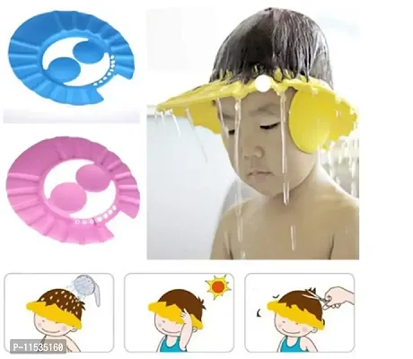 Baby cry Baby Bath Shower Cap Adjustable Kids Children Shampoo Shower Hat-thumb5