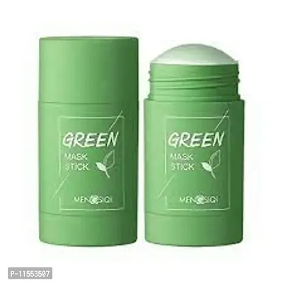 BEAUTYZONE VASEINA MASK Purifying Clay Stick Mask Oil Control Anti-Acne Eggplant Solid Fine,Portable Cleansing Mask Mud Apply Mask,Green Tea Facial Detox Mud Mask (Green Tea) 40Gram [PACK OF 01]