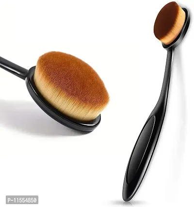 Baba Enterprises Oval Large Makeup Brushes Fast Application Liquid Cream Powder Foundation (Black 1)-thumb4