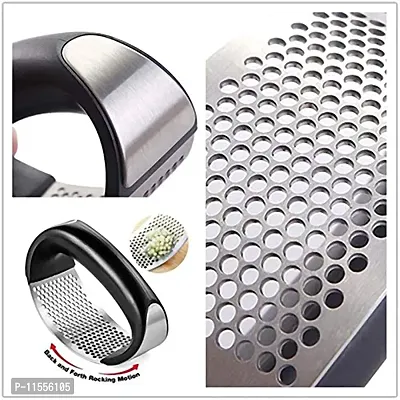 Indian Kitchen Magic Stainless Steel Garlic Press / Garlic Crusher 1 Piece-thumb3