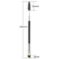 Meesh Professional Duo Eyebrow Brush/ Angled Eye Brow Brush and Spoolie Brush - Multicolor (Pack of 1)-thumb2