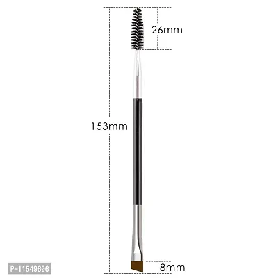 Meesh Professional Duo Eyebrow Brush/ Angled Eye Brow Brush and Spoolie Brush - Multicolor (Pack of 1)-thumb3