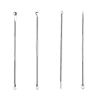 Modern villa Enterprises Blackhead Acne Removal Needle Kit 4 Pcs Cleaning Tool Blemish Pimple Comedone for Women and Men-thumb1