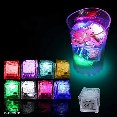 G MALL 10 Pack Light-up LED Ice Cubes for Drinks Wine Whiskey Color Changing Light Multicolor, LED Ice Cubes Liquid Sensor Water Activated Reusable, Best for Party Christmas Wedding Decoration Gift.