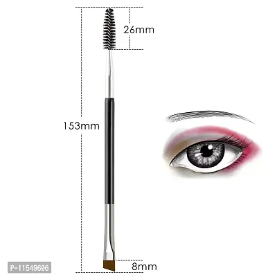 Meesh Professional Duo Eyebrow Brush/ Angled Eye Brow Brush and Spoolie Brush - Multicolor (Pack of 1)-thumb4