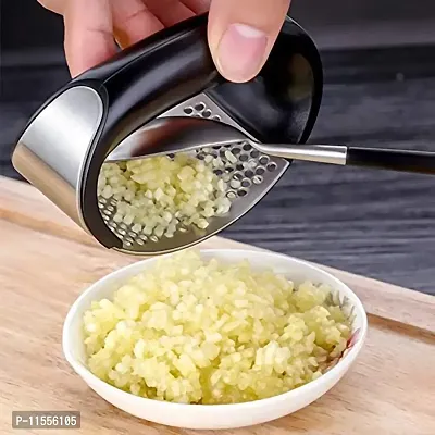 Indian Kitchen Magic Stainless Steel Garlic Press / Garlic Crusher 1 Piece-thumb2