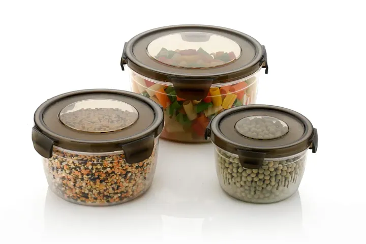 2Mech Food Storage Containers with Airtight Lids container for kitchen storage set of 3 Masala Box Dabba