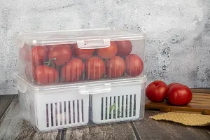 FRIDGE STORAGE BOXES WITH 4 DRAINING BOWL-thumb1