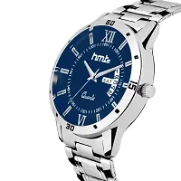 Stylish Blue Metal Analog Watch For Men-thumb1