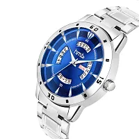 Stylish Blue Metal Analog Watch For Men-thumb1