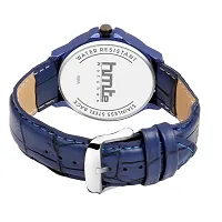 Stylish Blue Synthetic Leather Analog Watch For Men-thumb2