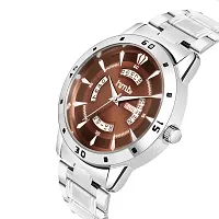 Stylish Brown Metal Analog Watch For Men-thumb1