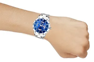 Stylish Blue Metal Analog Watch For Men-thumb3