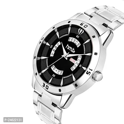 Stylish Black Metal Analog Watch For Men-thumb2