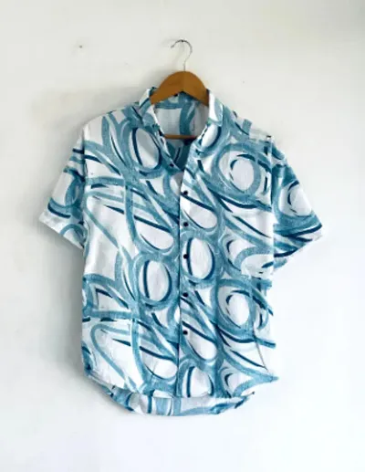 Cleider Printed Half Sleeve Lycra/Cotton Party Wear/Casual Wear/Regular Shirt For Men