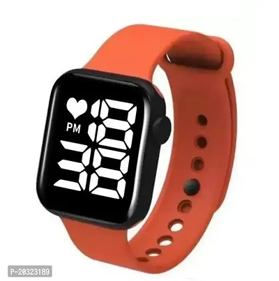 Stylish Orange Silicone Digital Watches For Women