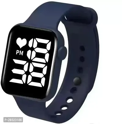 Stylish Blue Silicone Digital Watches For Women