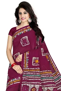 TAMAIRA FASHION Women's Plain Weave Pure Cotton Saree Without Blouse Piece (AB12_Magenta)-thumb4