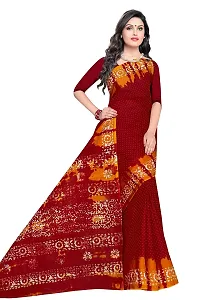 TAMAIRA FASHION Women's Plain Weave Pure Cotton Saree Without Blouse Piece (1920_Red)-thumb2